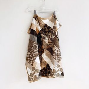 Coach silk logo scarf